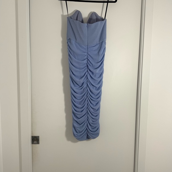 Michael Costello x REVOLVE India Ruched Corset Midi Dress in Periwinkle Medium - Picture 8 of 12